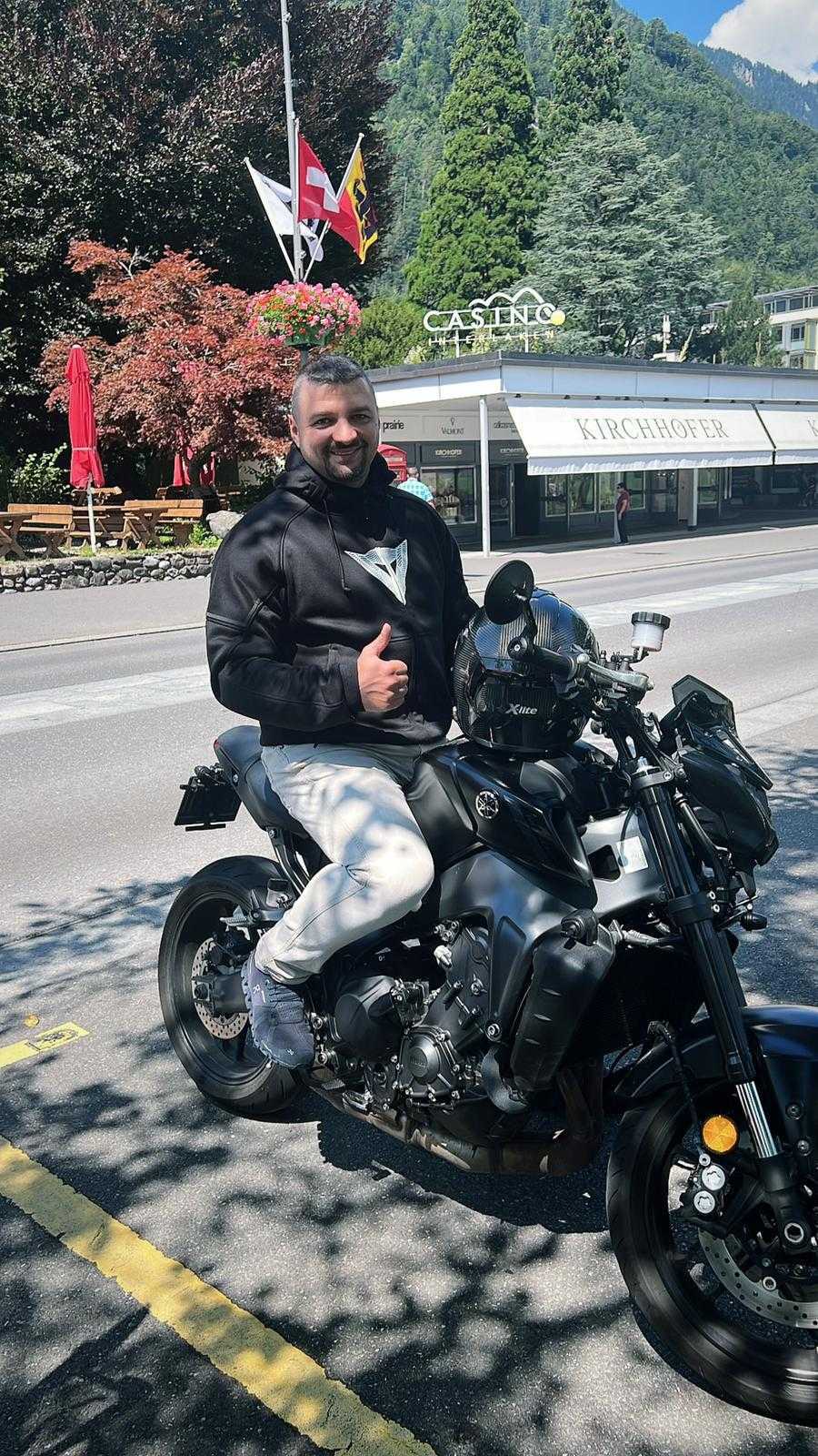 Riding through Interlaken, Switzerland